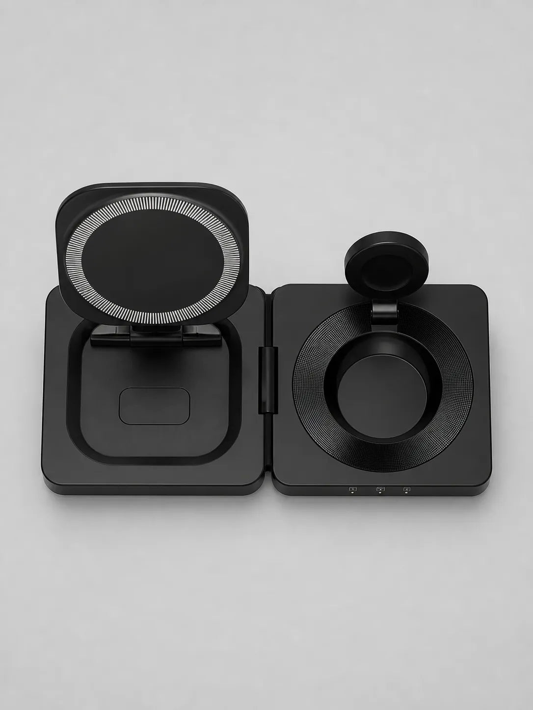 Top view of the three charging positions on GoBloks